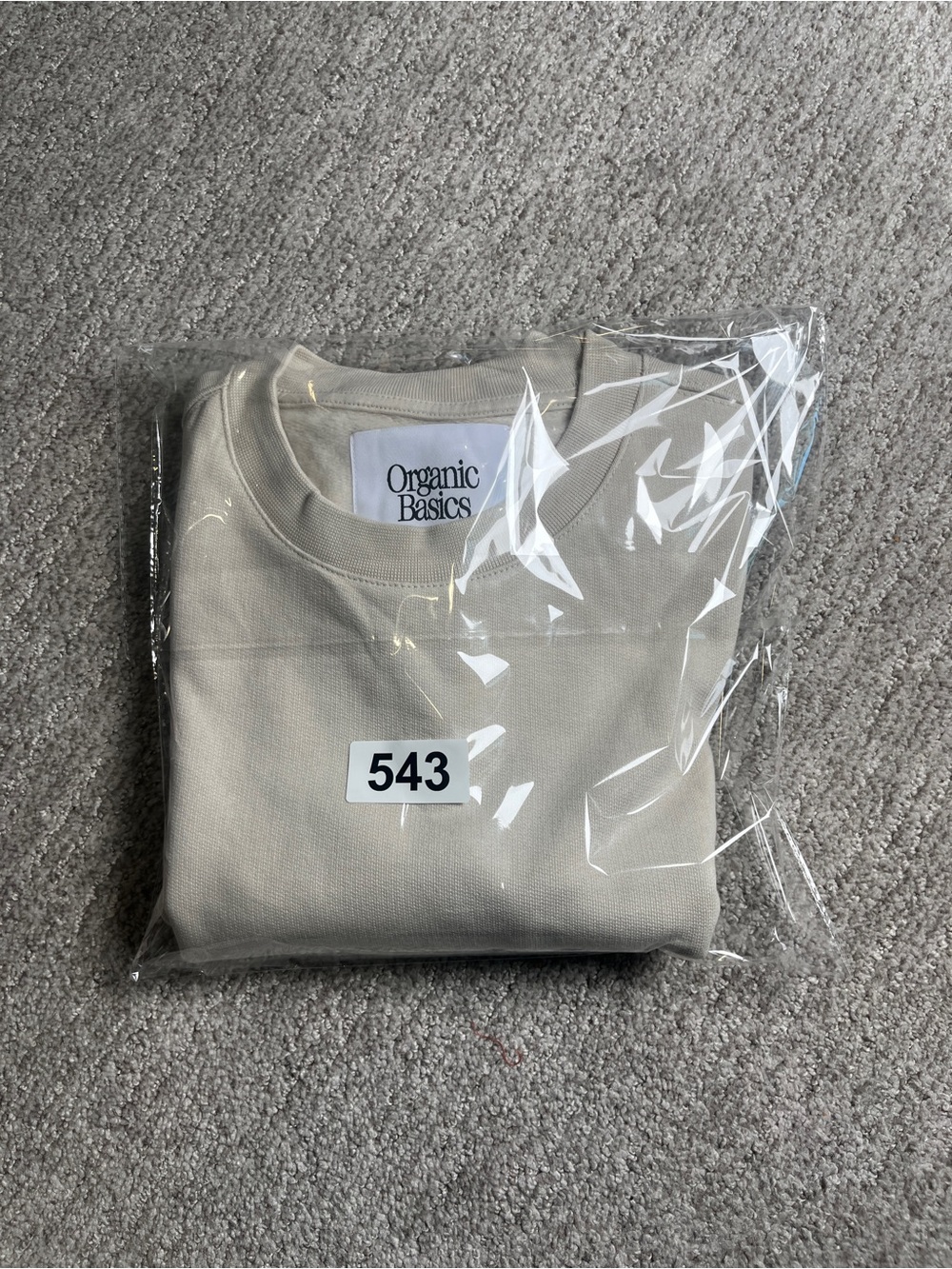 Organic Basic Weekend Boxy Crewneck Sweatshirt, SandstoneX-Small 543/bb15-1:v - Picture 10 of 10